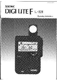 Sekonic L 328 DigiLite F manual. Camera Instructions.